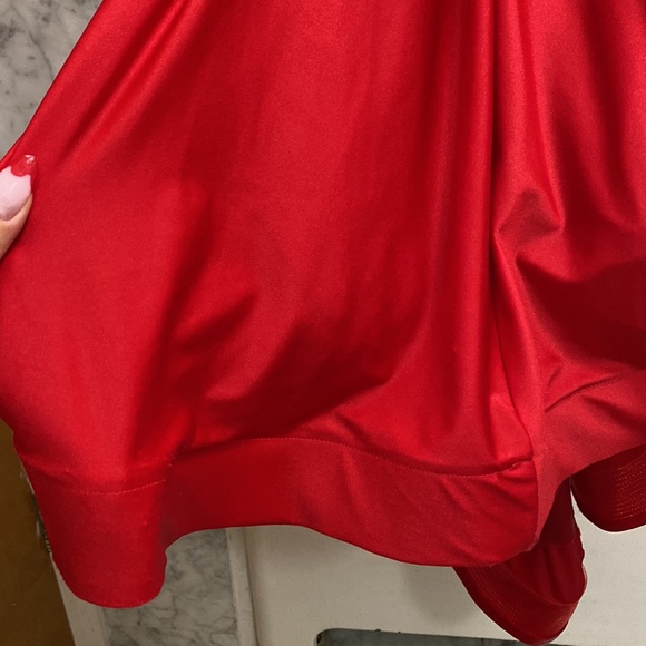 🎈HP🎈 Jessica Angel 794 Feathered One Shoulder Fitted Dress With Slit - Picture 10 of 15